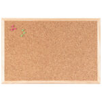 Ploča pluto  90x60 cm obostrana drveni okvir Bi-Office