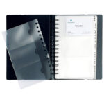 Album za vizitke 120 kartica s gumicom Exactive Exacard Exacompta 75034E - Slika 2