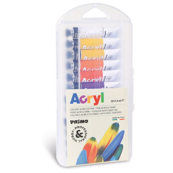 Boja akrilna   7,5ml aluminijska tuba 12boja Primo 407TA12PP