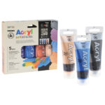 Boja akrilna  75ml pvc tuba 5boja Primo 4213TATM5MET - Slika 2