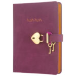 Dnevnik s ključem crte 160L Hush-Hush Marker ljubičasti 1332 - Slika 2