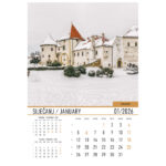 Kalendar "Dvorci i utvrde 2026" 13 listova, spirala - Slika 2