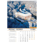 Kalendar "Dvorci i utvrde 2026" 13 listova, spirala - Slika 5