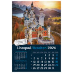 Kalendar "Putujem Europom 2026" 13 listova, spirala - Slika 3