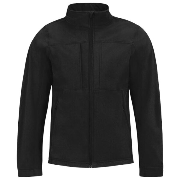 Jakna zip muška B&C Hooded Softshell crna S!!
